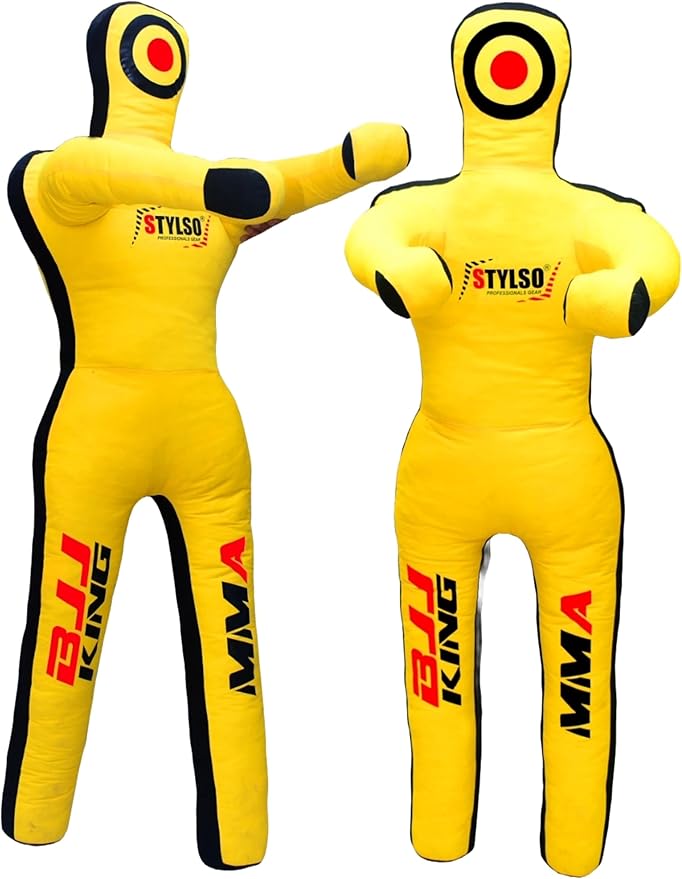 Unfilled Grappling Dummy – Adult Life Size Wrestling & BJJ Training Dummy, MMA Jiu Jitsu Judo Takedown & Throwing Practice, Heavy-Duty Triple-Stitched Canvas Submission Dummy