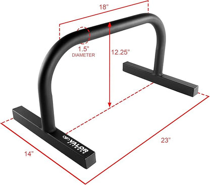 Valor Fitness Gymnastic Parallette Bars - Training Dip Bars Push Up Stands - Build Core Body Weight Strength Balance Equipment