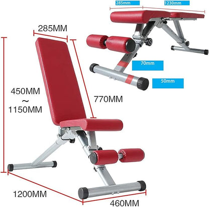 Adjustable Weight Bench Dumbbell Bench Incline Decline Workout Bench Foldable Sit Up Bench Home Gym Fitness Bench Bench Press for Men Full Body Exercise