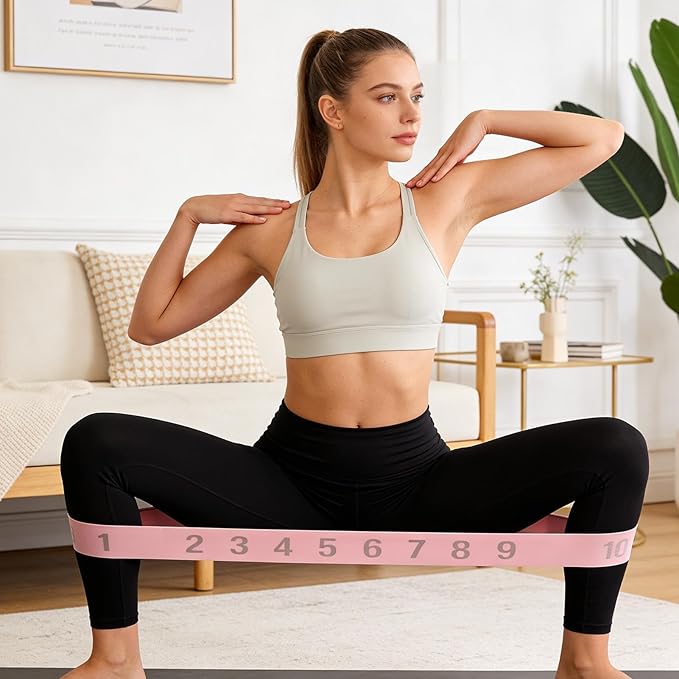 Workout Bands Set, Adjustable Training Equipment, 150x15cm Leg Stretch Yoga Bands for Adults, Latex Fitness Accessory, Exercise Gear with Multi-Level Tension, Full Body Legs Mobility