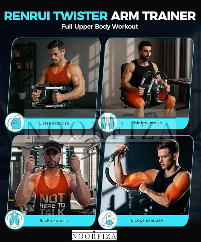Twister Arm Trainer, Adjustable Resistance(40-140 lbs) Chest Workout, 5-Level Spring System, Detachable Power Twister for Arm & Shoulder Strength Training, Home Fitness Equipment for Men & Women