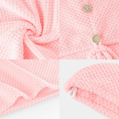 Microfiber Hair Towel, 2 Packs Hair Turbans for Wet Hair, Drying Hair Wrap Towels for Curly Hair Women, Large Hair Towel for All Hair Style, Pink
