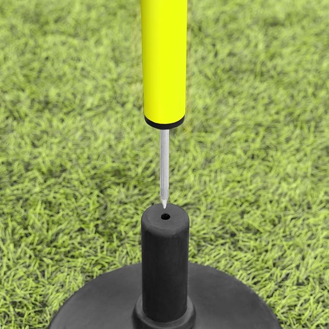 FORZA Slalom Agility Poles | Improve Endurance, Speed & Footwork | Color, Size & Rubber Base Options Available [8 Pack]