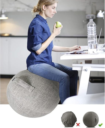 Yoga Ball Chair Cover - Pregnancy Birthing Ball Cover 55/65/75cm Stability Ball Chair for Ergonomic Seating Home, Office, Pilates, Yoga, Fitness
