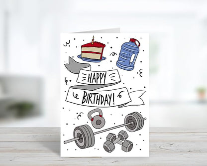 Birthday Card for personal training/trainer, weight lifting, gym rat, and cossfit lover