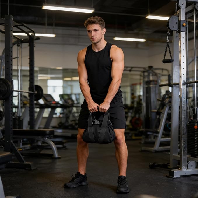 Kettlebell Sandbag, Adjustable Weight, 25.5x25x17cm, Fitness Training Bag, Workout Resistance Bag, Heavy Lifting Exercise, For Home Gym Sports