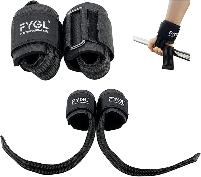 Weight-Lifting-Straps - Neoprene Padded Wrist Support with Nylon Dura Grip, Wrist Wraps for Weightlifting, Powerlifting, Deadlift & Strength Training