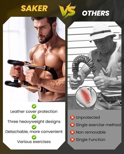 2026 New Saker PowerTwist Arm Trainer, Adjustable Forearm Strengthener, Arm Exercise and Chest Workout Equipment for Home Gym, for Men, Ideas for Fitness Enthusiasts