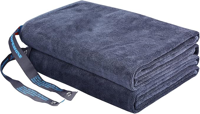 HOPESHINE Gym Towels for Men 20inch X 40inch Women Sweat Large Working Out Microfiber Sports Fast Drying Absorbent Compact Camping, Hiking, Backpacking, Yoga, Travel, Exercise 2-Pack, Grey