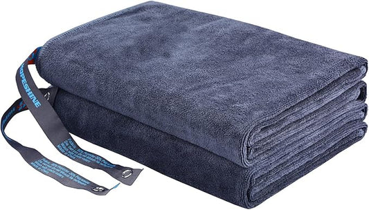 HOPESHINE Gym Towels for Men 20inch X 40inch Women Sweat Large Working Out Microfiber Sports Fast Drying Absorbent Compact Camping, Hiking, Backpacking, Yoga, Travel, Exercise 2-Pack, Grey