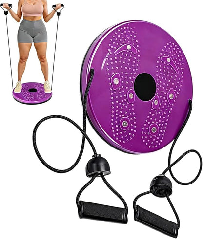Waist Sculptor with Arm Bands, Non-Slip & Stable Design, 25cm, Waist Twïster Machine, 360° Wäist Trimmers, Balance & Core Training Tool, for Home Gym, Pilates, Yoga, Office Exercise