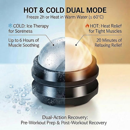 Massage Ice Roller Ball - Roller for Muscles Deep Tissue - Stays Cold for 6 Hours, Plantar Fasciitis Roller, Sports Fitness Relaxations Gift, Rapidly Relieve Muscle Pain and Tension