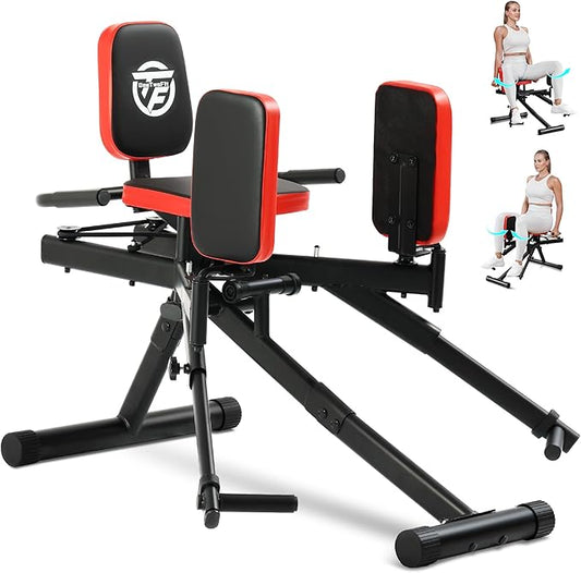 2 in 1 Hip Abductor/Adductor Machine, Thigh Master Trainer for Women Men, Glute Machine Inner/Outer Thigh Exercise Workout Equipment for Home Gym