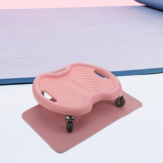 Ab Wheel Roller with Knee Pad, Silent Four-wheel Abdominal Core Trainer, Portable Fitness Equipment for Home and Travel Ab Workout