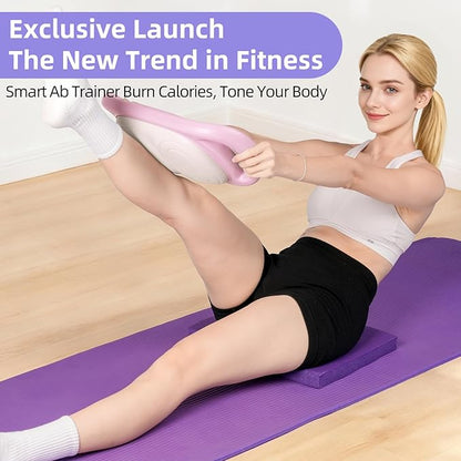Smart Ab Trainer Machine with Music & Counter, Sit Up Assistant Core Workout Equipment with Foam Cushion for Home Gym Fitness