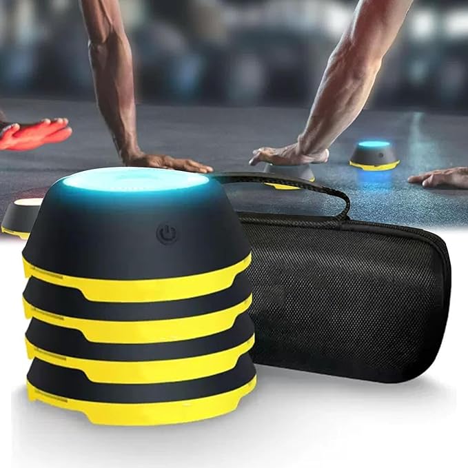 Reaction Light Training, Reaction Training and Flash Reflex LED Light, Training Agility and Reaction Time, Suitable for Football, Boxing, Basketball (4lights)