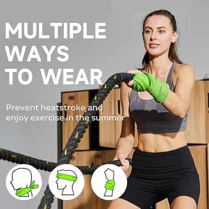 BILITOK Superfiber Ice Towel Neck, Soft Breathable Cold Towel Cooling, Yoga, Sports, Golf, Gym, Camping, Running, Fitness, Exercise and More Activities, 4 Packs (Dark Blue/Green/Rose red/Black)