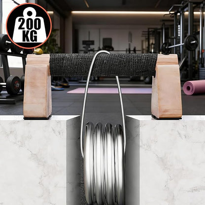 Wooden Fitness Equipment Parallettes Bars Push Up Bars & Calisthenics Bar Handstand Blocks and Pushup Handles for Men