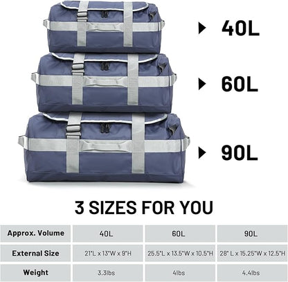 MIER Water Resistant Backpack Duffle Heavy Duty Convertible Duffle Bag with Backpack Straps for Gym, Sports, Travel