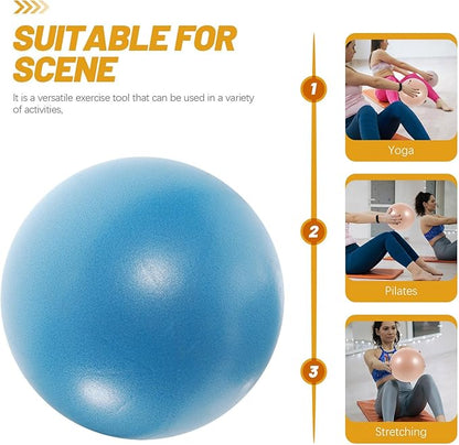 2pcs Small Pilates Yoga Ball 10 Inch PVC Balance Ball for Core Training Home Workout Physical Therapy and Flexibility Exercise