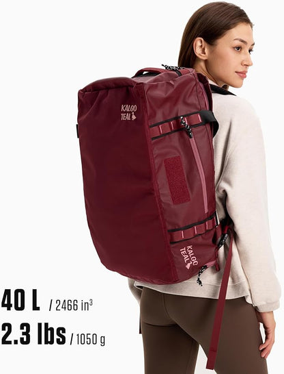 Utility Duffle Bag 40L, Convertible Backpack for Travel, Gym & Commute, Water Repellent