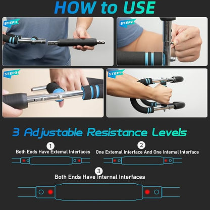 Twister Arm Trainer, Adjustable Chest Workout Equipment, Arm Trainer for Men, Arm Exercise Equipment, Chest Trainer for Men, Shoulders and Forearms Muscle Training Fitness Equipment