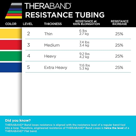 THERABAND Wellness Station Professional Latex Resistance Tubing With Connectors for Physical Therapy, Exercise Station for Rehab, Pilates, Set of 2, 24 Inch, Blue, Extra Heavy, Intermediate Level 2