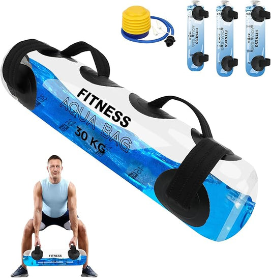 KOMCLUB Aqua Bag Workout, Adjustable Training Bag and Power Bag with Water, Core and Balance Trainer, Portable Stability Fitness &Full Body Exercise Equipment for Weight