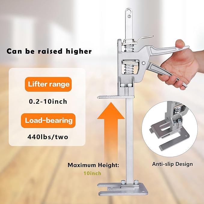 Labor Saving Arm Jack 2 Pack, Hand Lifting Jack Tool, Multi-Function Height Adjustment Device, for Installing Doors, Windows, Cabinets, Woodworking, Lifting Furniture