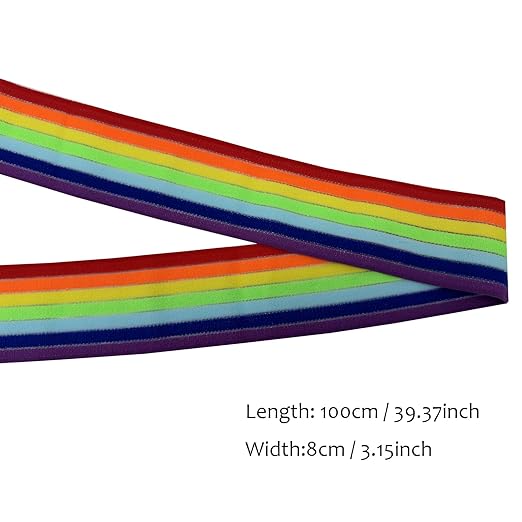 Post Surgical Implant Stabilizer Strap Support Brace Bandage, Breast Augmentation and Reduction Band, Chest Compression Support Band for Large Breast Exercise, Fits Most (Rainbow)