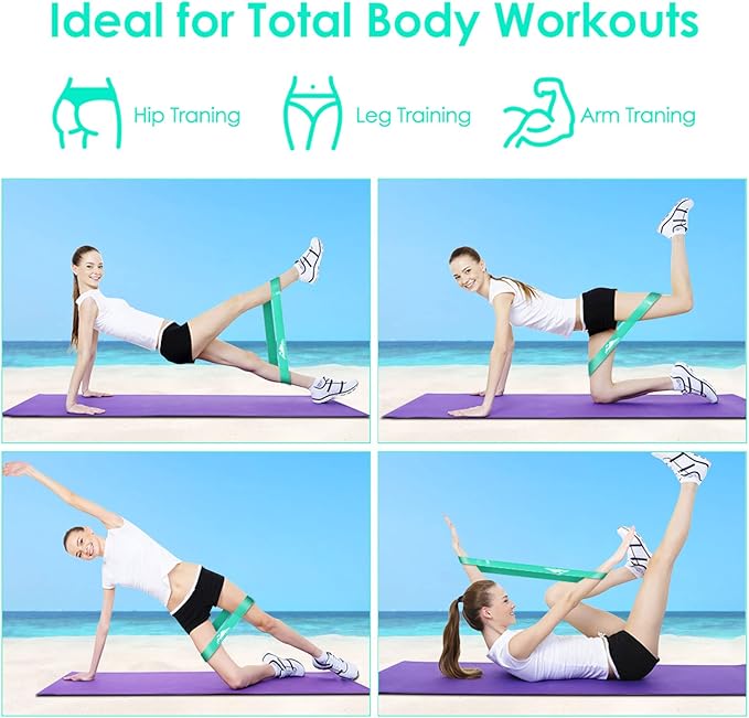Resistance Bands Set (12pcs), Workout Bands with Handles, Door Anchor, Ankle Straps and Carry Bag, Exercise Bands for Shape Body and Home Workouts