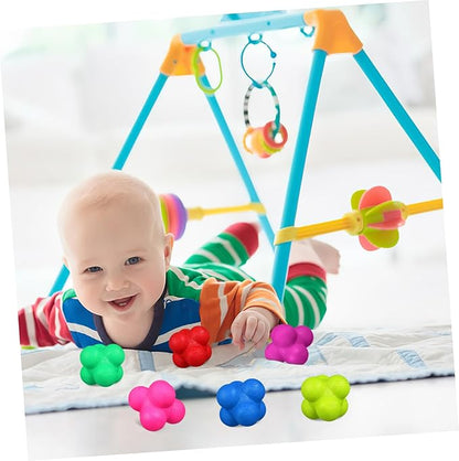 6 Pack Reaction Balls Hexagonal Fitness Training Balls Reaction Speed Training Toys for Sports Baseball Soccer Volleyball Football