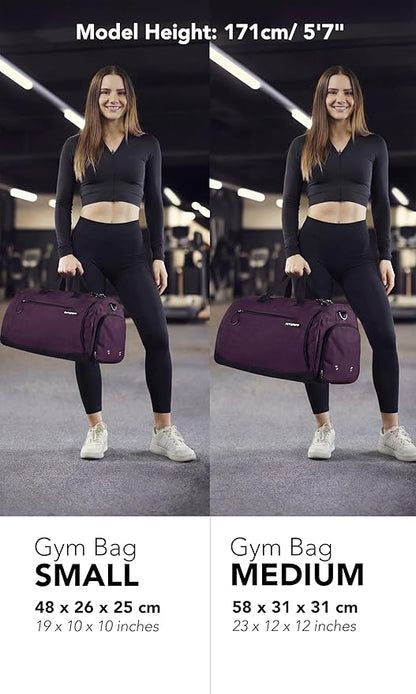 Fitgriff® Gym Bag for Men & Women with Shoe & Wet Compartment - Duffle Bag for Travel, Sports, Fitness & Workout
