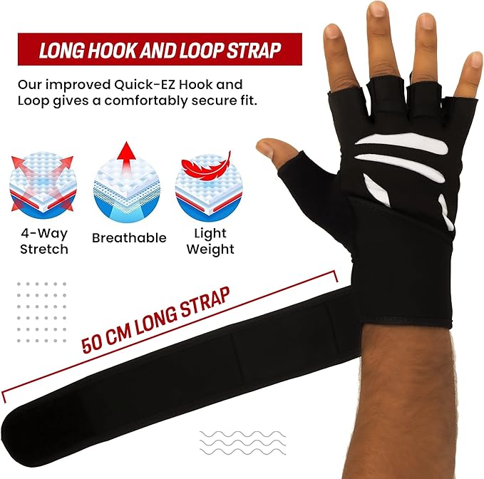 Workout Gloves for Men and Women - Breathable Weight Lifting Gloves - Gym Gloves with Wrist Support - Padded Palm Protection - Extra Grip for Fitness - Lifting - Training - Rowing - Pull-ups