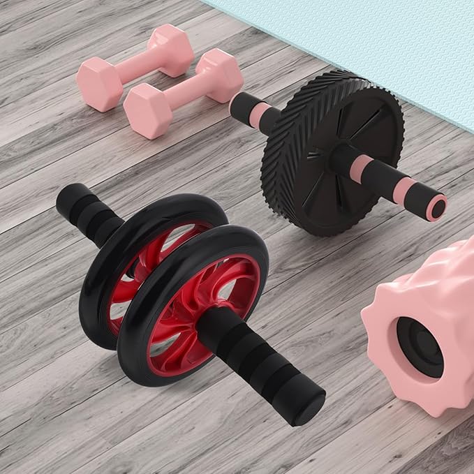 HEMOTON Ab Roller Wheel for Core Workout Quiet Abdominal Exerciser Home Gym Equipment with Non-slip Wide Wheel for Indoor and Outdoor Strength Training