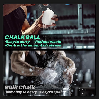 2PCS Chalk Ball - Climbing Chalk Gymnastics Magnesium Lifting for Gym, Gymnastics, Grip, Climbing, Weightlifting (2PCS Chalk Ball)