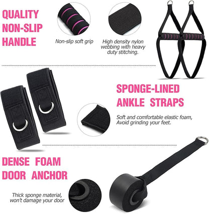 Pilates Bar Kit with Resistance Bands, Multifunctional Pilates Bar for Women & Men with Heavy-Duty Metal Adjustment Buckle, Pilates Home Equipment for Full Body Workouts