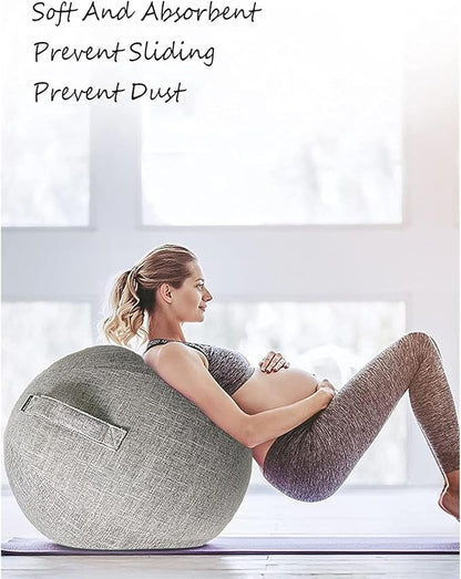 Yoga Ball Chair Cover - Pregnancy Birthing Ball Cover 55/65/75cm Stability Ball Chair for Ergonomic Seating Home, Office, Pilates, Yoga, Fitness