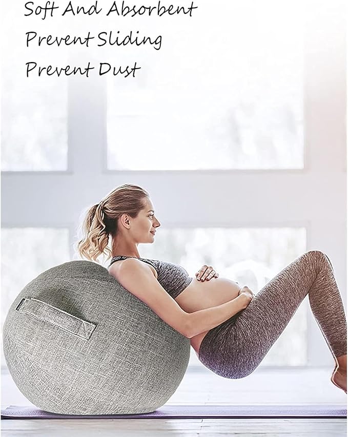 Yoga Ball Chair Cover - Pregnancy Birthing Ball Cover 55/65/75cm Stability Ball Chair for Ergonomic Seating Home, Office, Pilates, Yoga, Fitness