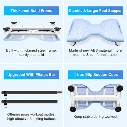 Waist Twist Machine Exercise,Ab Twist Board with Pilates Bar & Resistance Bands,Noiseless Ab Workout Machine For Women&Men Burn Fat,330 Lbs Capacity Fitness Exercise Equipment For Home.