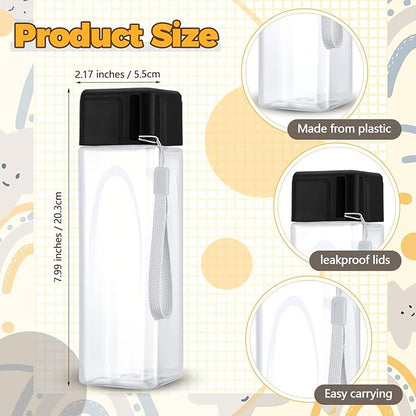 Nuogo 20 Pcs Water Bottles Bulk 17 oz Plastic Sports Water Bottles for Kids Adults Reusable Leak Proof Portable Large Drinking Cups for School Outdoor Gym Travel Fitness(Black)