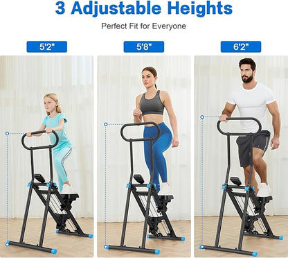 HXD-ERGO Stair Stepper for Home, New Version 6 Adjustable Resistance Vertical Climber Cardio Exercise Machine, Folding Stair Climber for Full Body Workout with Adjustable Handlebar