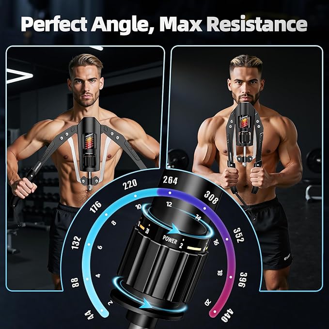 Twister Arm Exerciser, Adjustable Arm Twister Trainer, Chest Expander, Home Gym Equipment, Shoulder Arm Chest Forearm Muscle Training,22-440lbs Hydraulic Power Fitness Workout Exercise