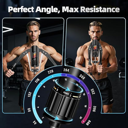 Twister Arm Exerciser, Adjustable Arm Twister Trainer, Chest Expander, Home Gym Equipment, Shoulder Arm Chest Forearm Muscle Training,22-440lbs Hydraulic Power Fitness Workout Exercise