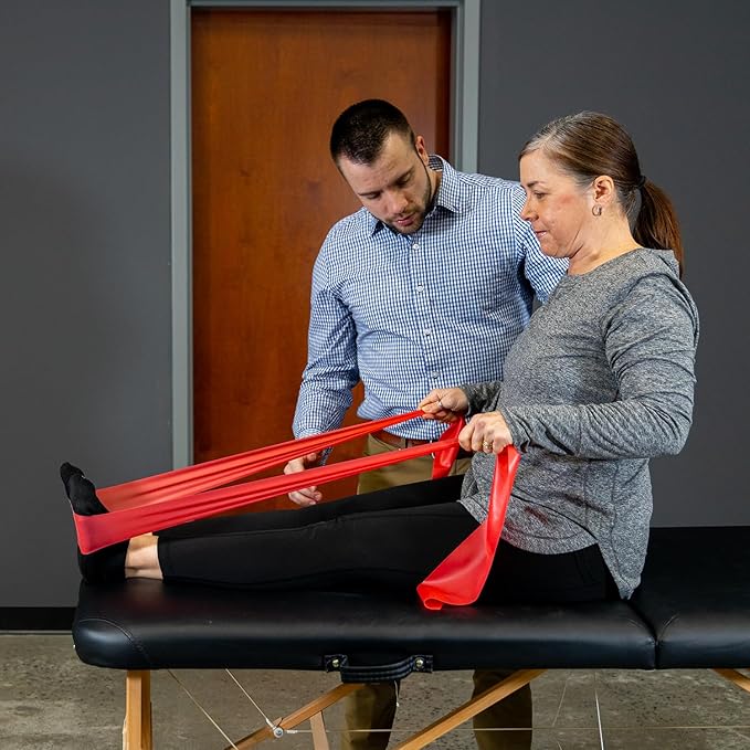 Serious Steel Fitness Flat Resistance Bands for Upper and Lower Body Strength Training and Exercise. (Non-Latex Flat Physical Therapy Exercise Bands - 4" x 25 Yards or 4" x 5 Feet)