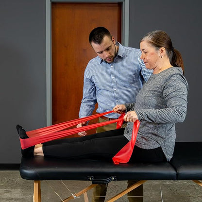 Serious Steel Fitness Flat Resistance Bands for Upper and Lower Body Strength Training and Exercise. (Non-Latex Flat Physical Therapy Exercise Bands - 4" x 25 Yards or 4" x 5 Feet)