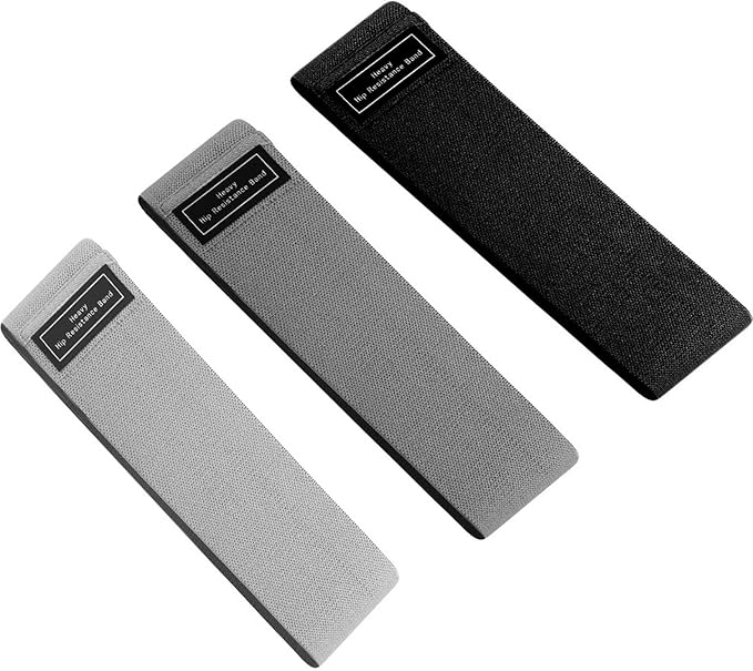Fabric Resistance Bands Set, 3 Levels Light Medium Heavy, for Legs and Glutes, Squats, Yoga and Strength Training