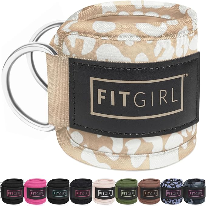 FITGIRL Ankle Strap for Cable Machine – Premium Padding and Comfort for Cable Exercise Machines, Cable Exercise Attachment for Home & Gym, Glute Workouts - Kickbacks, Leg Extensions, Hip Abductors