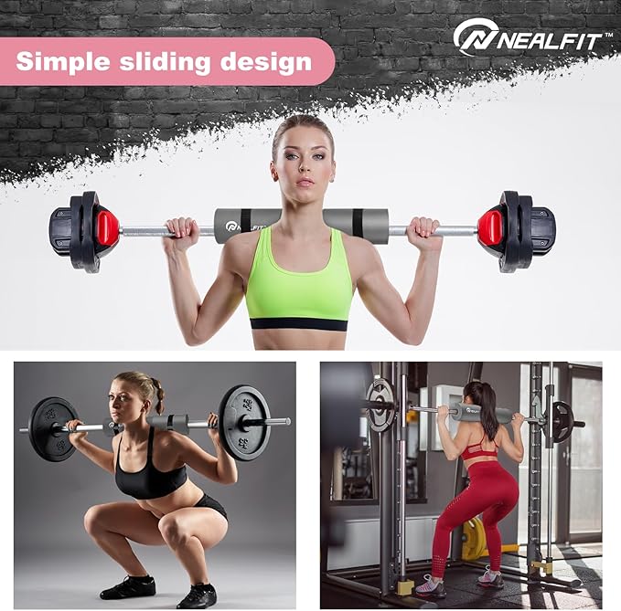 Barbell Pad Squat Pad for Squats—Squat Bar Pad—Great for Weightlifting,Lunges and Hip Thrusts—Foam Sponge Pad—Fit Standard and Olympic Bars Perfectly