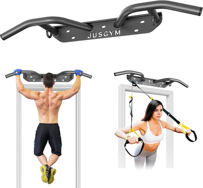 Wall Mounted Pull Up Bar - Heavy Duty Chin Up Bar, Pull-Up Bar Support Beam or Joist Mounted, Multifunctional Fitness Bar, 600LBs Capacity